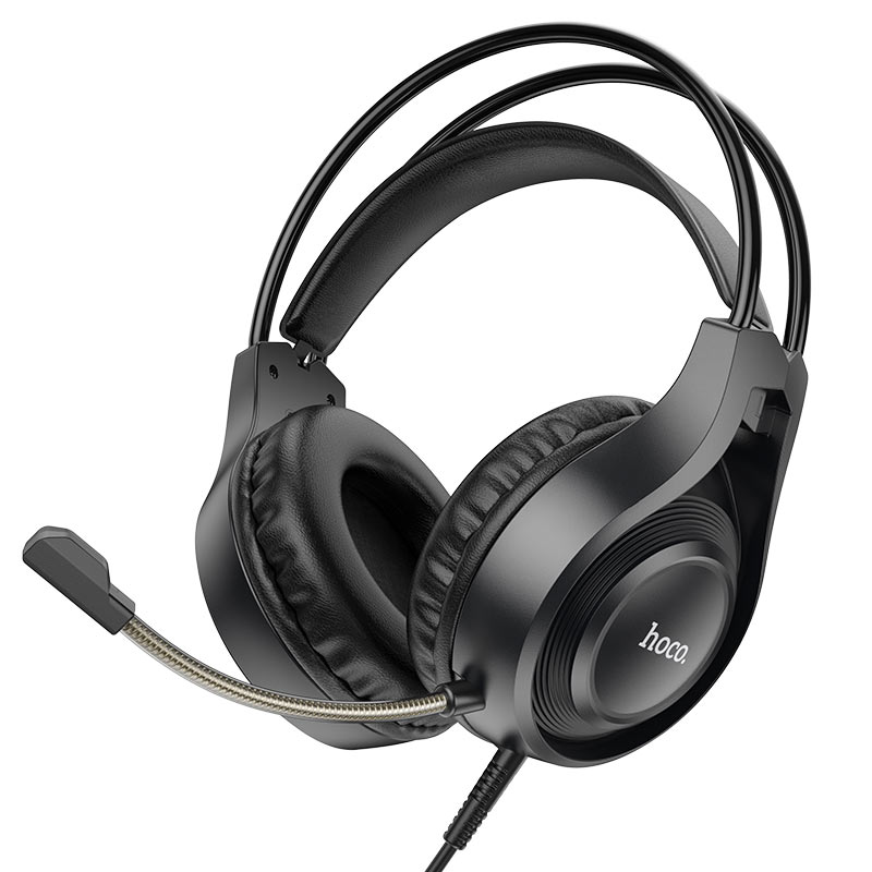 W106 , gaming wired headphones, 3.5mm connection, long flexible microphone